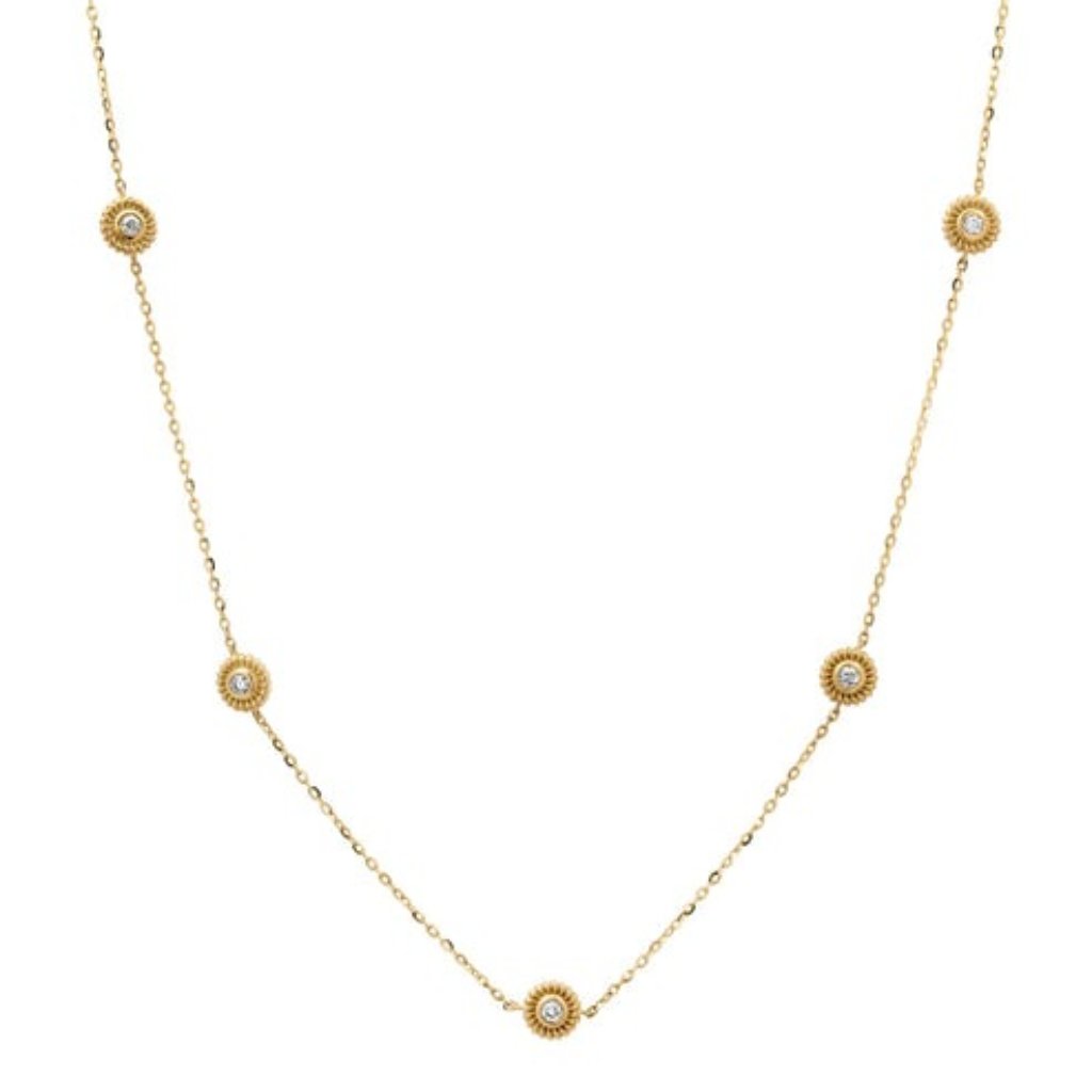 Diamond Drop 14k Or 18k Upon Request Yellow Gold Curb Chain Necklace 3671$